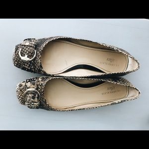 Anne Klein Snakeskin Flats